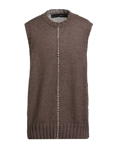 ISABEL BENENATO Maglia Gilet Tortora 50% Lana, 31% Lana mohair, 19% Poliammide