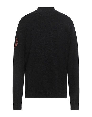 FRED PERRY Turtleneck Black 58% Wool, 42% Recycled polyamide