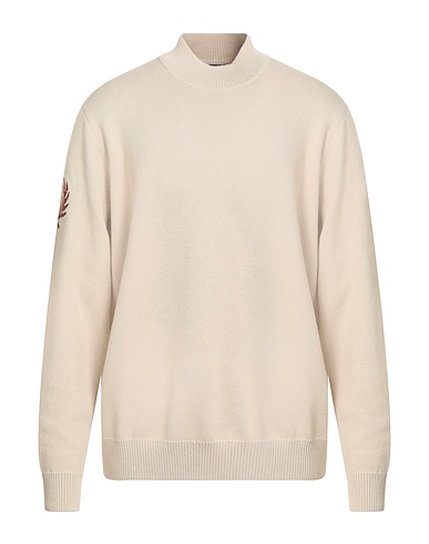 FRED PERRY Rollkragenpullover Beige 58% Wolle, 42% Recyceltes Polyamid