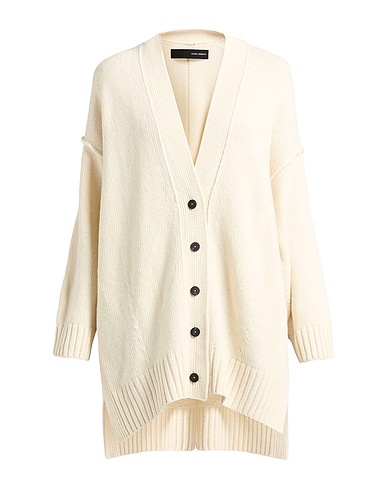 ISABEL BENENATO カーディガン アイボリー カシミヤ 50% / ウール 50%