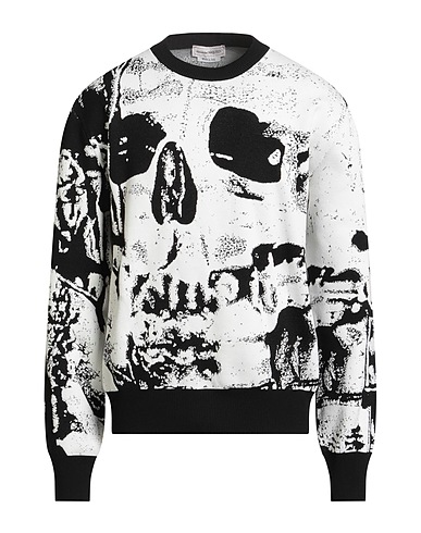 MCQUEEN Sweater White 76% Cotton, 20% Viscose, 4% Polyester
