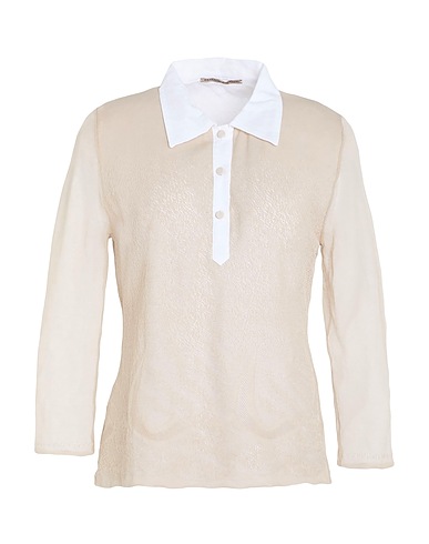 ERMANNO SCERVINO Jumper Sand 82% Cotton, 18% Polyamide, Linen