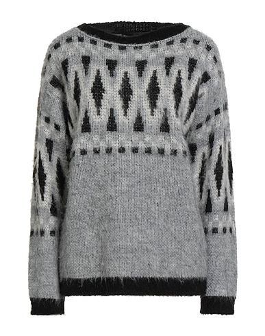 CRISTINA GAVIOLI Pullover Grigio 75% Acrilico, 10% Lana, 10% Viscosa, 5% Lana di alpaca