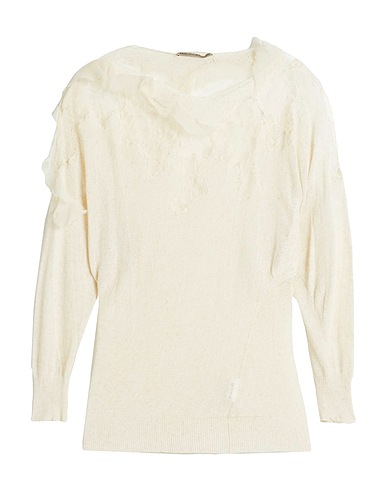 ERMANNO SCERVINO Sweater Ivory 65% Viscose, 24% Polyamide, 11% Linen