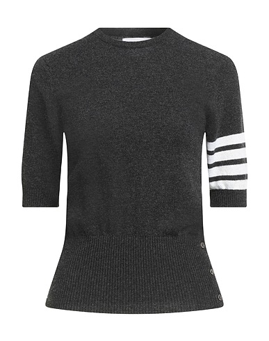 THOM BROWNE Μπλούζα από κασμίρ Γκρι ανθρακί 100% Κασμίρι