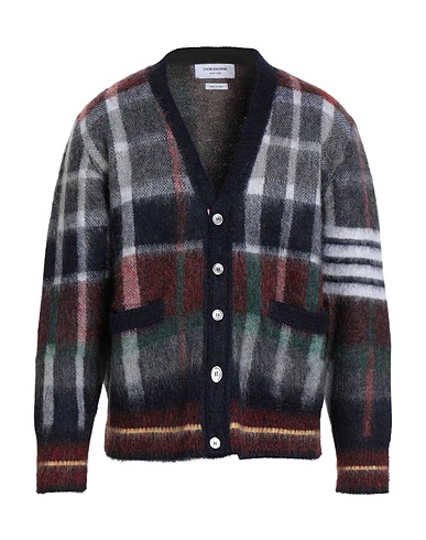 THOM BROWNE Cardigan Navy blue 59% Mohair wool, 31% Polyamide, 9% Wool, 1% Virgin Wool