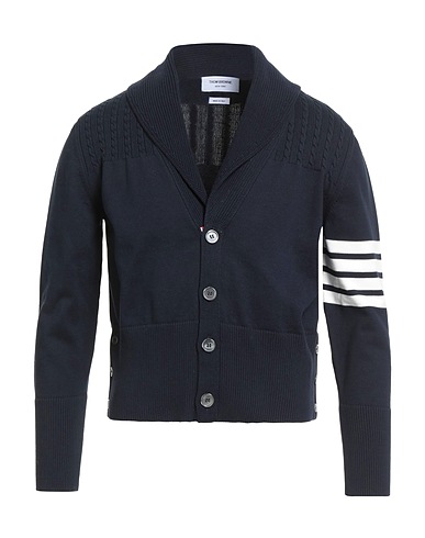 THOM BROWNE Cardigan Navy 100% Cotton