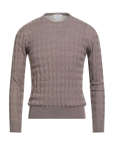 BALLANTYNE Pullover Khaki 100% Schurwolle