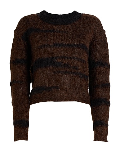COLOUR 5 POWER Sweater Dark brown 50% Mohair wool, 38% Merino Wool, 12% Nylon, Acrylic