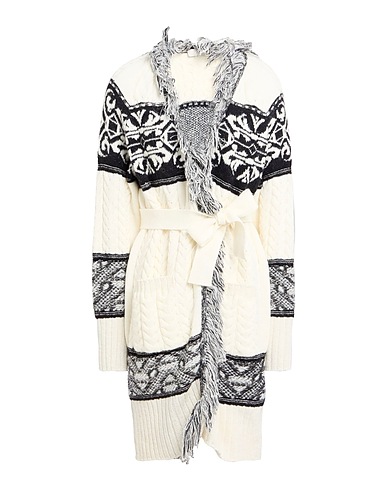 AKEP Cardigan White Synthetic fibers, Alpaca wool, Wool, Metallic fiber
