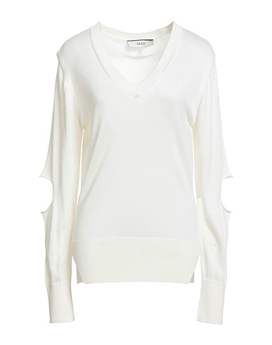 AKEP Pullover Bianco 65% Viscosa, 26% Lana Merino, 9% Poliammide