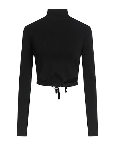 AKEP Polo neck Black 89% Viscose, 8% Polyamide, 3% Elastane