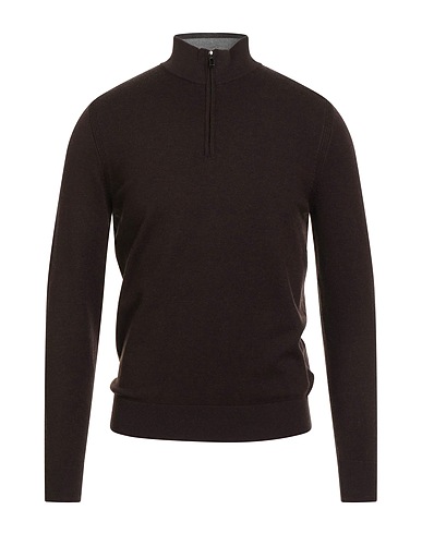 DIKTAT Polo neck Dark brown 40% Viscose, 30% Polyamide, 25% Acrylic, 5% Cashmere