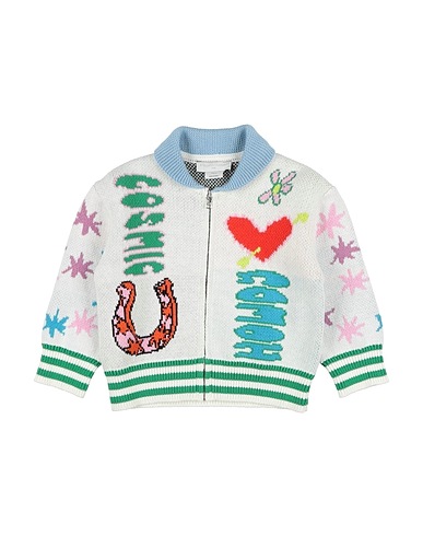 STELLA McCARTNEY KIDS Strickjacke Off white 95% Baumwolle, 5% Wolle