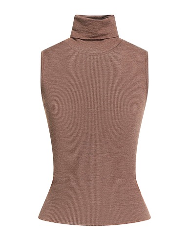 GRIFONI Polo neck Brown 100% Virgin Wool