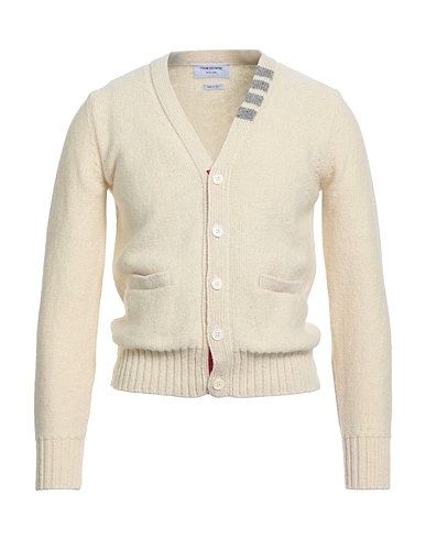 THOM BROWNE Cardigan Avorio 70% Lana, 30% Lana mohair