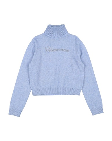 MISS BLUMARINE Polo neck Light blue 90% Wool, 10% Cashmere