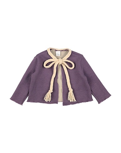 GIRO QUADRO Cardigan Viola 80% Poliestere, 15% Viscosa, 5% Elastan
