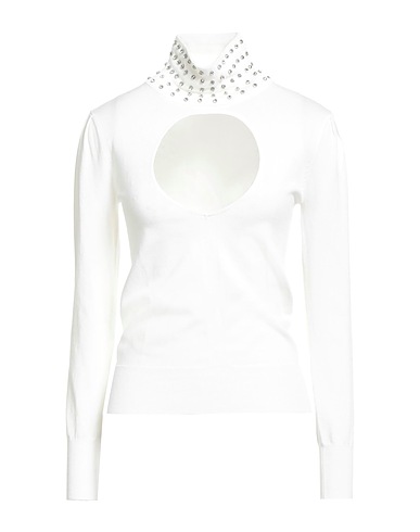 CRISTINAEFFE Polo neck White 72% Viscose, 28% Nylon