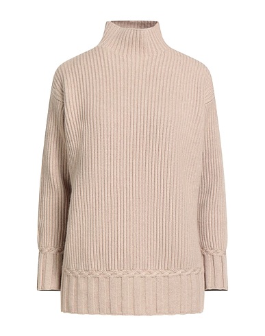 MALO Col roulé Beige 100% Cachemire