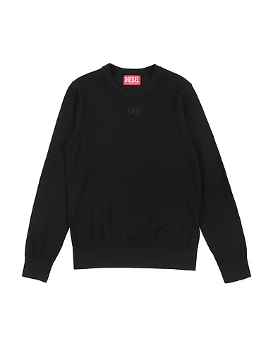 DIESEL Pullover Nero 100% Cotone