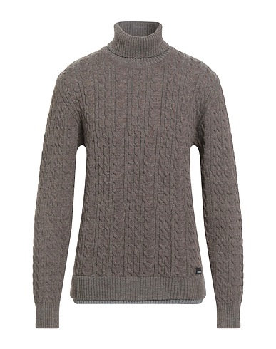DISTRETTO 12 Polo neck Khaki 50% Wool, 50% Acrylic