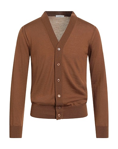 PAOLO PECORA Cardigan Cammello 100% Lana