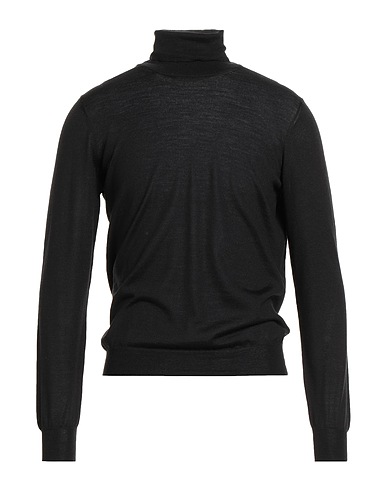 BARBA Napoli Turtleneck Black 70% Virgin Wool, 30% Silk