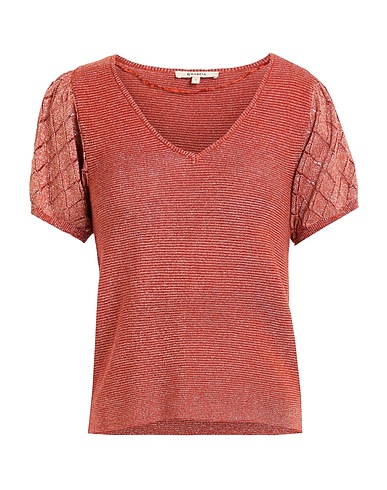 GARCIA Jumper Tan 44% Viscose, 30% Cotton, 26% Metallic fiber