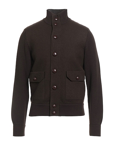 MALO Cardigan Dark brown 100% Virgin Wool