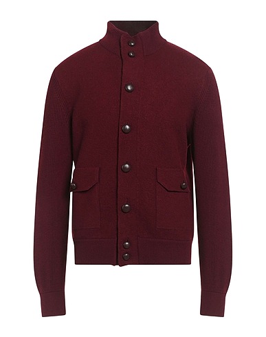 MALO Cardigan Burgundy 100% Virgin Wool