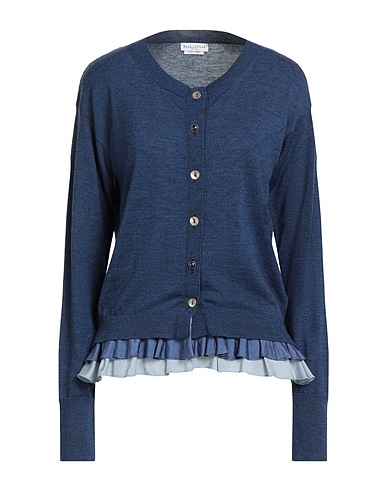 BALLANTYNE Cardigan Blue 88% Wool, 12% Viscose
