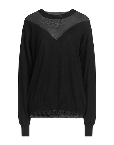BALLANTYNE Jumper Black 75% Merino Wool, 19% Viscose, 6% Metallic Polyester