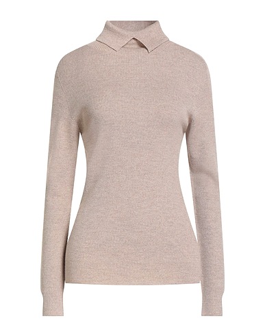 D.EXTERIOR Polo neck Beige 100% Merino Wool