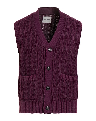 CIRCOLO 1901 Cardigan Plum 100% Merino Wool