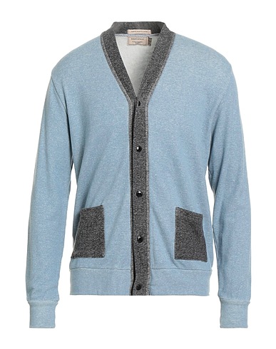 MAISON KITSUNÉ Cardigan Blu chiaro 100% Cotone