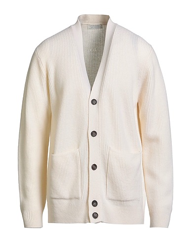 FILIPPO DE LAURENTIIS Cardigan Cream 90% Merino Wool, 10% Cashmere