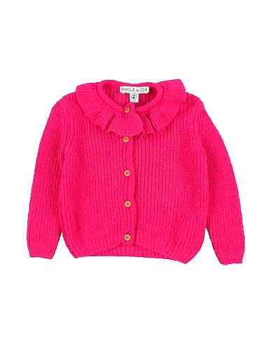 EMILE ET IDA Cardigan FUCSIA 45% Acrylic, 35% Polyamide, 20% Alpaca wool