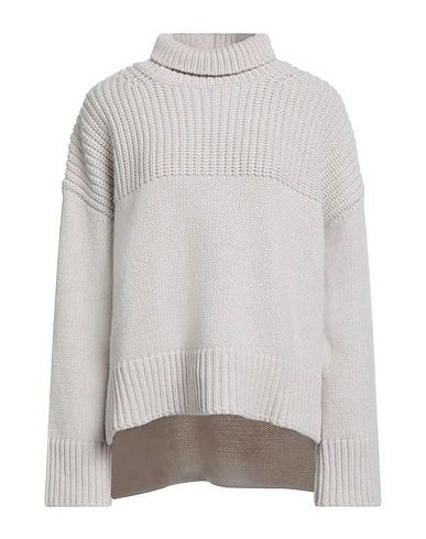 DONDUP Polo neck Light grey 90% Wool, 10% Cashmere