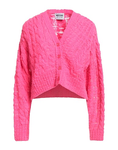 MOSCHINO JEANS Strickjacke Fuchsia 37% Acryl, 33% Alpakawolle, 18% Polyamid, 12% Schurwolle