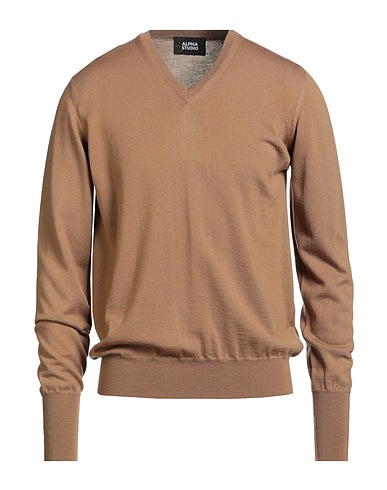 ALPHA STUDIO Sweater Camel 100% Merino Wool