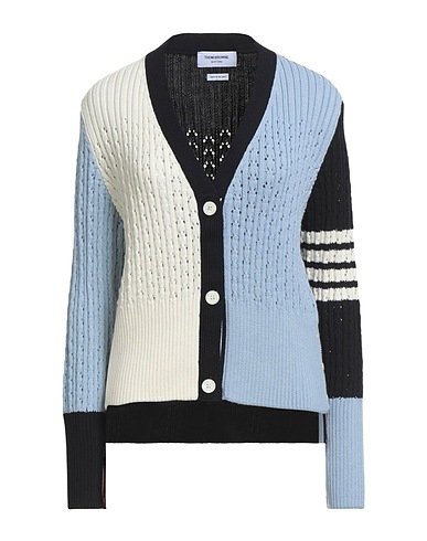 THOM BROWNE Cardigan Sky blue 100% Virgin Wool