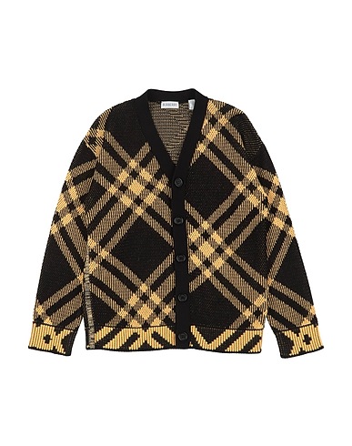 BURBERRY Cardigan Black 98% Cotton, 1% Polyamide, 1% Elastane