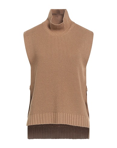ALPHA STUDIO Sleeveless sweater Brown 100% Merino Wool