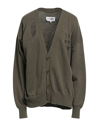 MM6 MAISON MARGIELA Cardigan Military green 80% Wool, 20% Polyamide