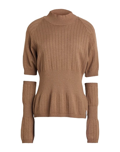 HINNOMINATE Rollkragenpullover Hellbraun 52% Viskose, 26% Polyester, 22% Polyamid