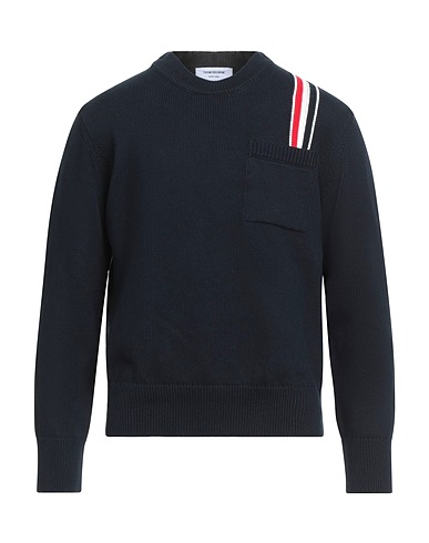 THOM BROWNE Pullover Blu notte 100% Cotone