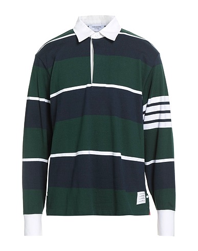 THOM BROWNE Polo shirt Dark green 100% Cotton