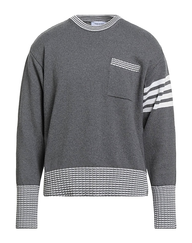 THOM BROWNE Pullover Grigio 100% Cotone