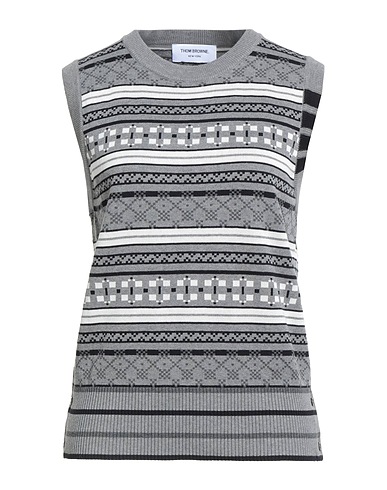 THOM BROWNE Jumper Light grey 100% Cotton